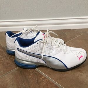 PUMA Tazon 6 FM White & Pink Womem's Running Shoes